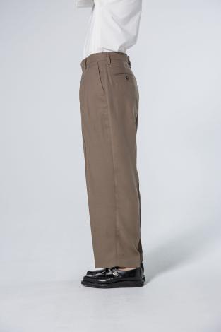 SOFT WIDE SLACKS *ブラウン*