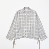 BIG RAYON CHECK SHIRTS *グレー*