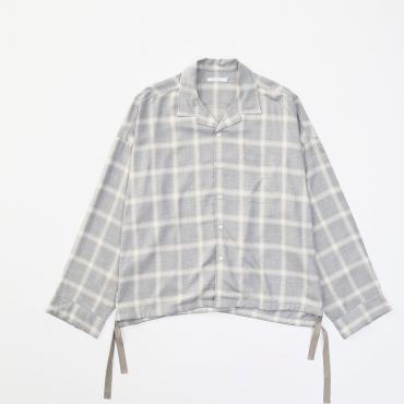 BIG RAYON CHECK SHIRTS *グレー*