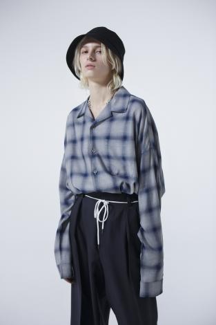 BIG RAYON CHECK SHIRTS *ブルー*