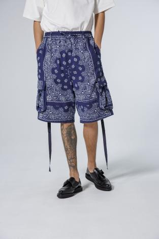 ×HAV-A-HANK / PAISLEY SHORTS *ネイビー*