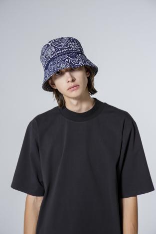 ×HAV-A-HANK×CA4LA / PAISLEY BUCKET HAT *ネイビー*