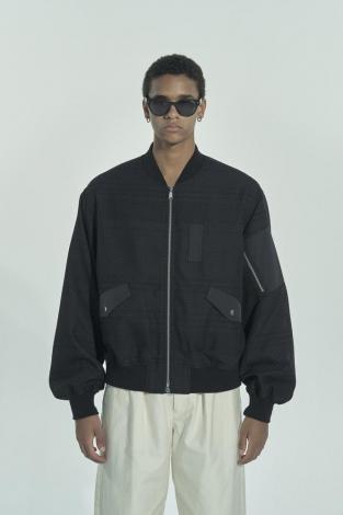 CHECK MA-1 JACKET *BLACK*