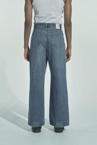 ×HAGUN / WIDE PIPE DENIM PANTS *BLUE*