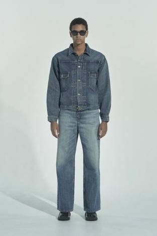 ×HAGUN / WIDE PIPE DENIM PANTS *BLUE*