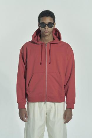 SHORT ZIP PARKA *RED*