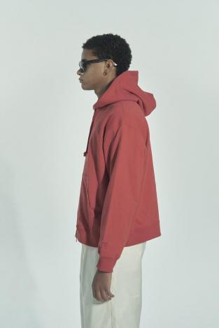SHORT ZIP PARKA *RED*