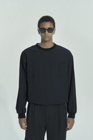 L/S NYLON TEE / NAVY