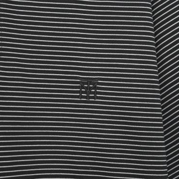 BORDER POLO SHIRT *BLK×WHT*