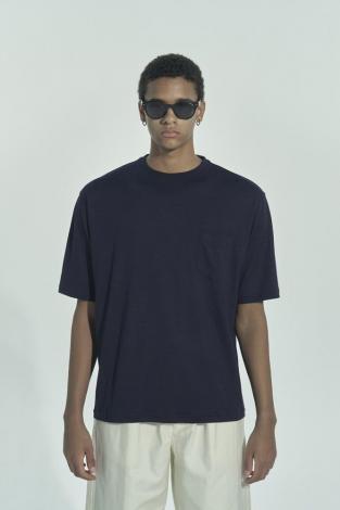 WOOL TEE *NAVY*