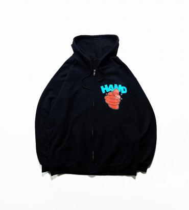 HAND10th Drunken Sam ZIP HOODIE *BLACK*