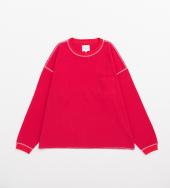 WIDE WAFFLE TEE *レッド*