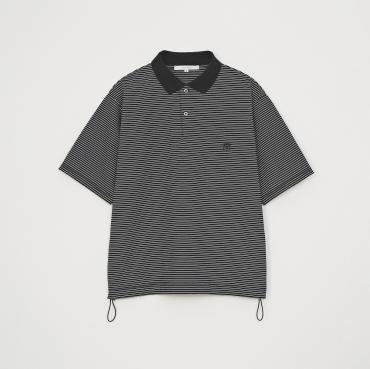 BORDER POLO SHIRT *BLK×WHT*