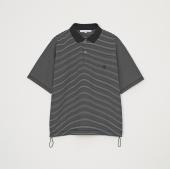 BORDER POLO SHIRT *BLK×WHT*