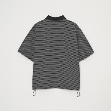 BORDER POLO SHIRT *BLK×WHT*