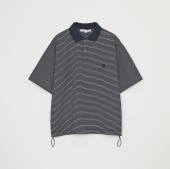 BORDER POLO SHIRT *NVY×WHT*