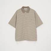 BORDER POLO SHIRT *BEG×BLK*
