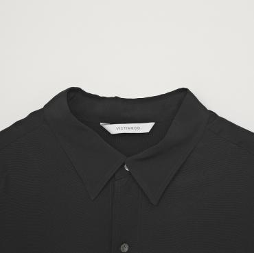 RAYON SILK SHIRT *BLACK*