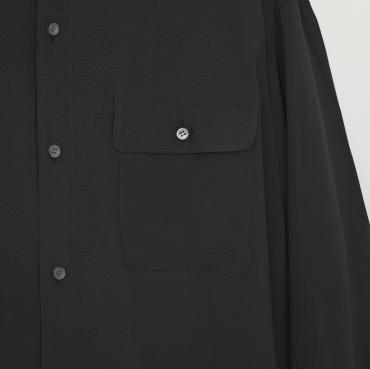 RAYON SILK SHIRT *BLACK*