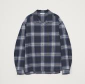 OPEN COLLAR CHECK SHIRT *BLUE*