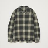 OPEN COLLAR CHECK SHIRT *GREEN*