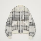 CHECK MA-1 JACKET *WHITE*