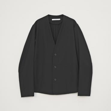 COLLARLESS WOOL JACKET *BLACK*