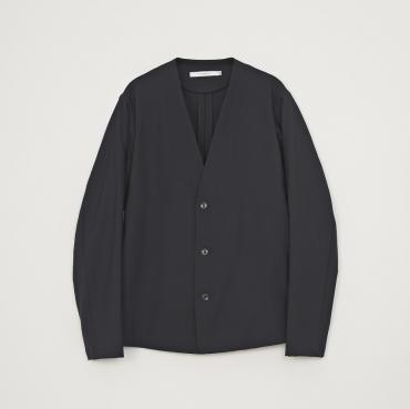 COLLARLESS WOOL JACKET *NAVY*