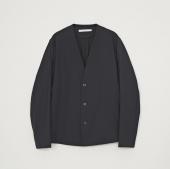 COLLARLESS WOOL JACKET *NAVY*