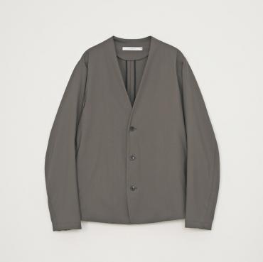 COLLARLESS WOOL JACKET *BROWN*