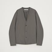 COLLARLESS WOOL JACKET *BROWN*