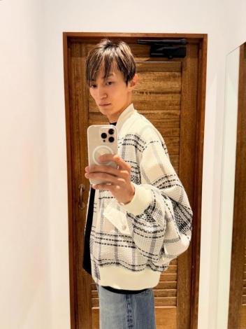 CHECK MA-1 JACKET *WHITE*