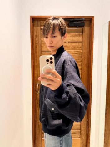 CHECK MA-1 JACKET *NAVY*