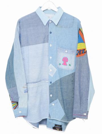 RE-MAKE CHAMBRAY SHIRTS *ブルー・サックス系*