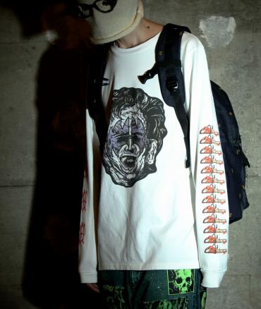 PSYCO DINNER L/S TEE *ホワイト*