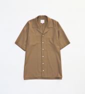 S/S OPEN COLLAR SHIRTS *ブラウン*