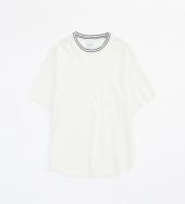 NECK BORDER BIG TEE *ホワイト*