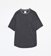 NECK BORDER BIG TEE *ネイビー*