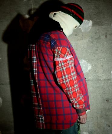 RE-MAKE NEL CHECK SHIRTS *レッド系チェック*