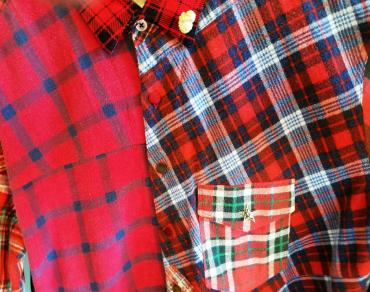 RE-MAKE NEL CHECK SHIRTS *レッド系チェック*