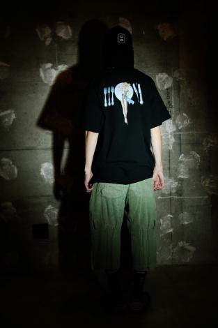 FORK KNIT POKE TEE *ブラック*