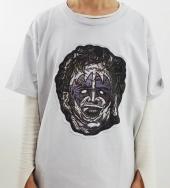 LEATHER FACE MASK TEE *ライトグレー*