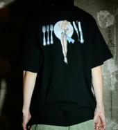 FORK KNIT POKE TEE *ブラック*