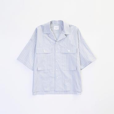 STRIPE MILITARY SHIRTS *サックス*