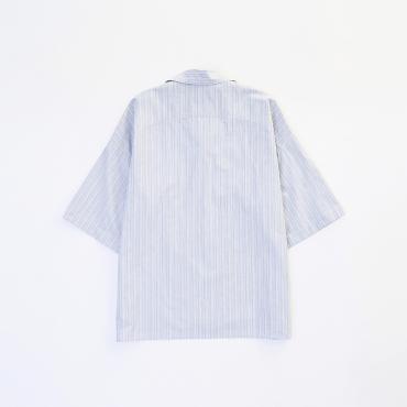 STRIPE MILITARY SHIRTS *サックス*