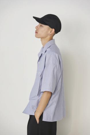 STRIPE MILITARY SHIRTS *サックス*