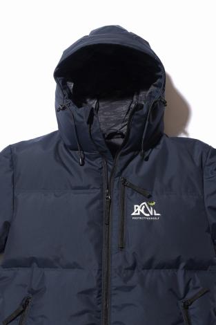 BCxNANGA 3LAYER HOODED DOWN JACKET *ネイビー*