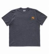 CIRCLE POCKET TEE *グレー×オレンジ*