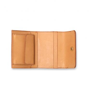 LEATHER FOLDED WALLET *ベージュ*